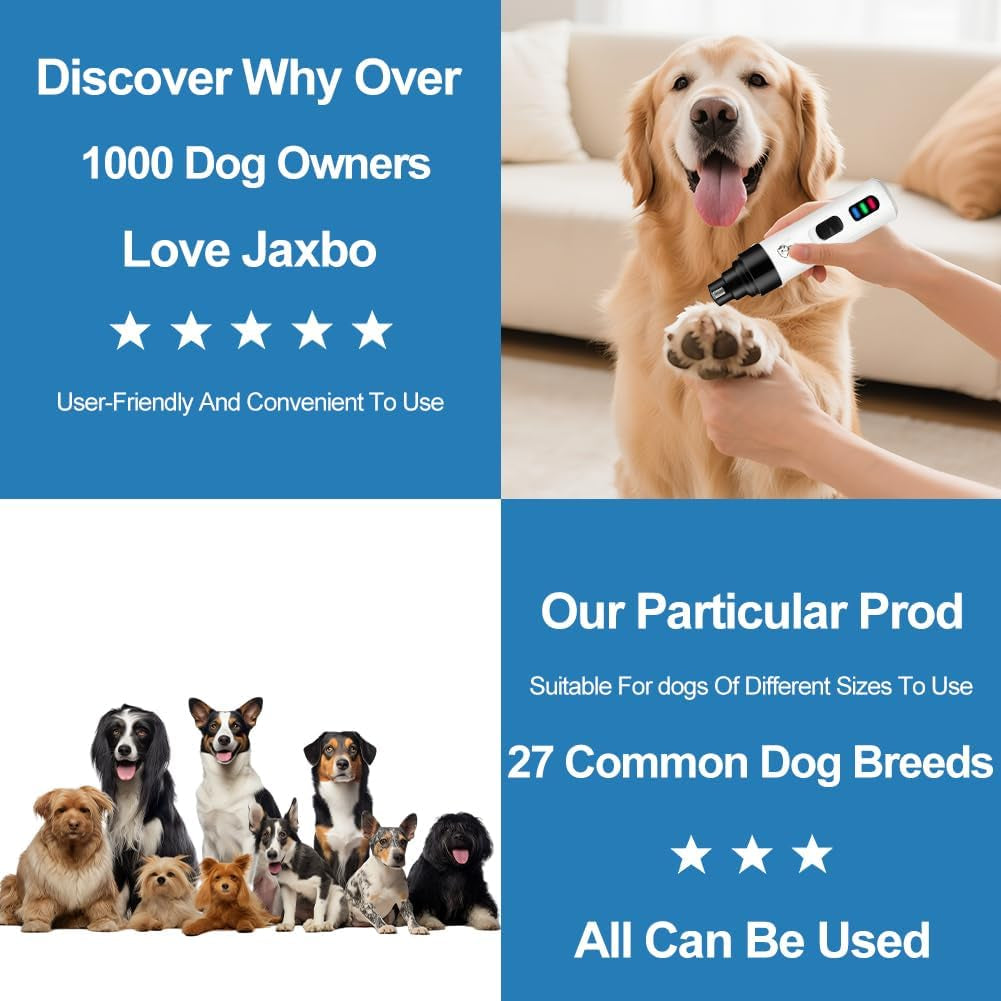 2026 Advanced Silent Dog Nail Clippers and Grinder - Painless Electric Pet Nail Trimmer for Cats and Dogs of All Breeds and Sizes