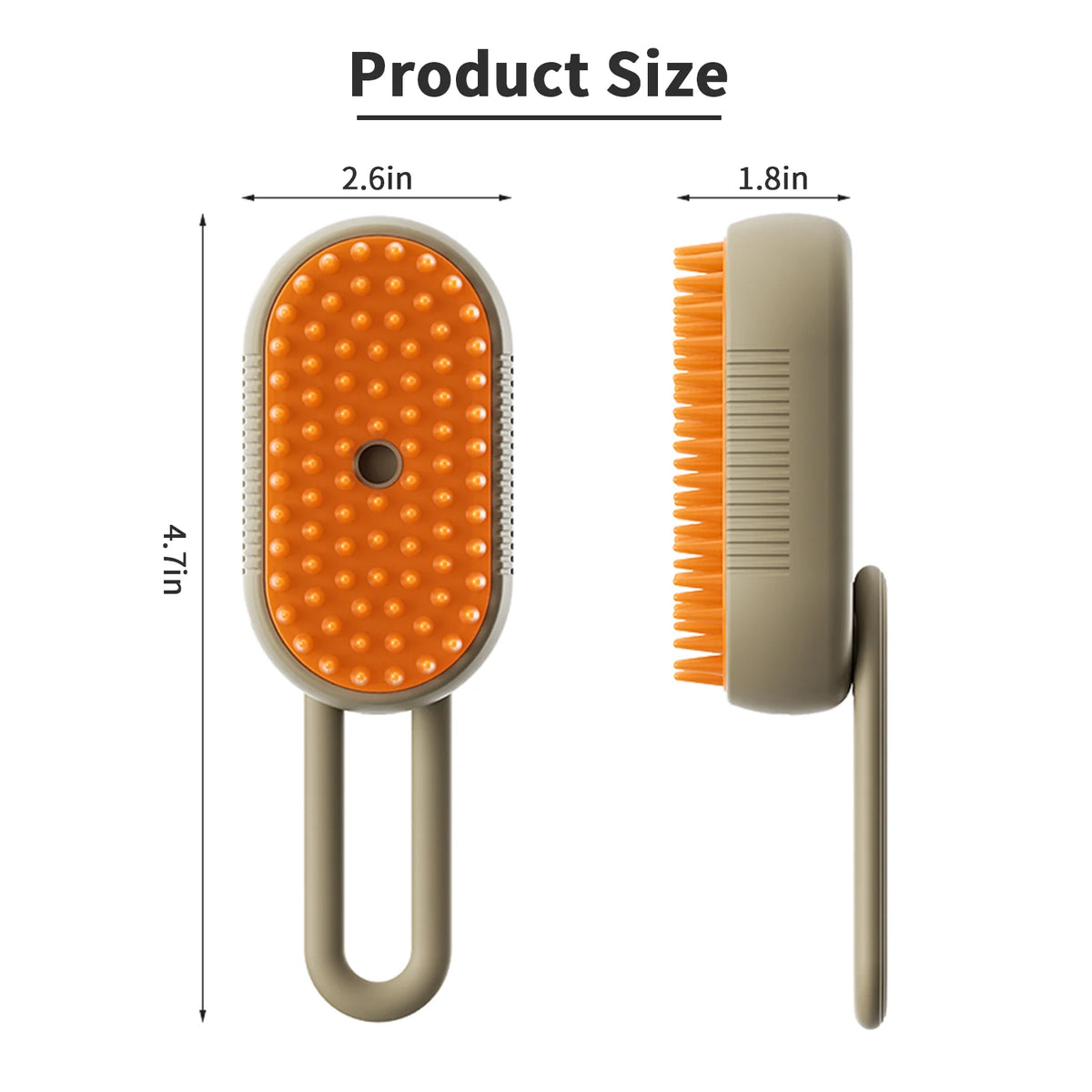 3-in-1 Self-Cleaning Steam Grooming Brush for Efficient Removal of Loose Undercoat in Long and Short Haired Pets