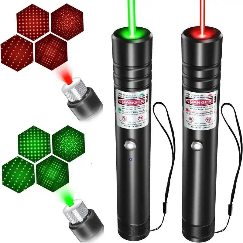 Rechargeable Green Laser Pointer and Line Light Flashlight for Presentations, Screen Projection, and Outdoor Use - Ideal for Office, Astronomy, Construction, and Pet Activities