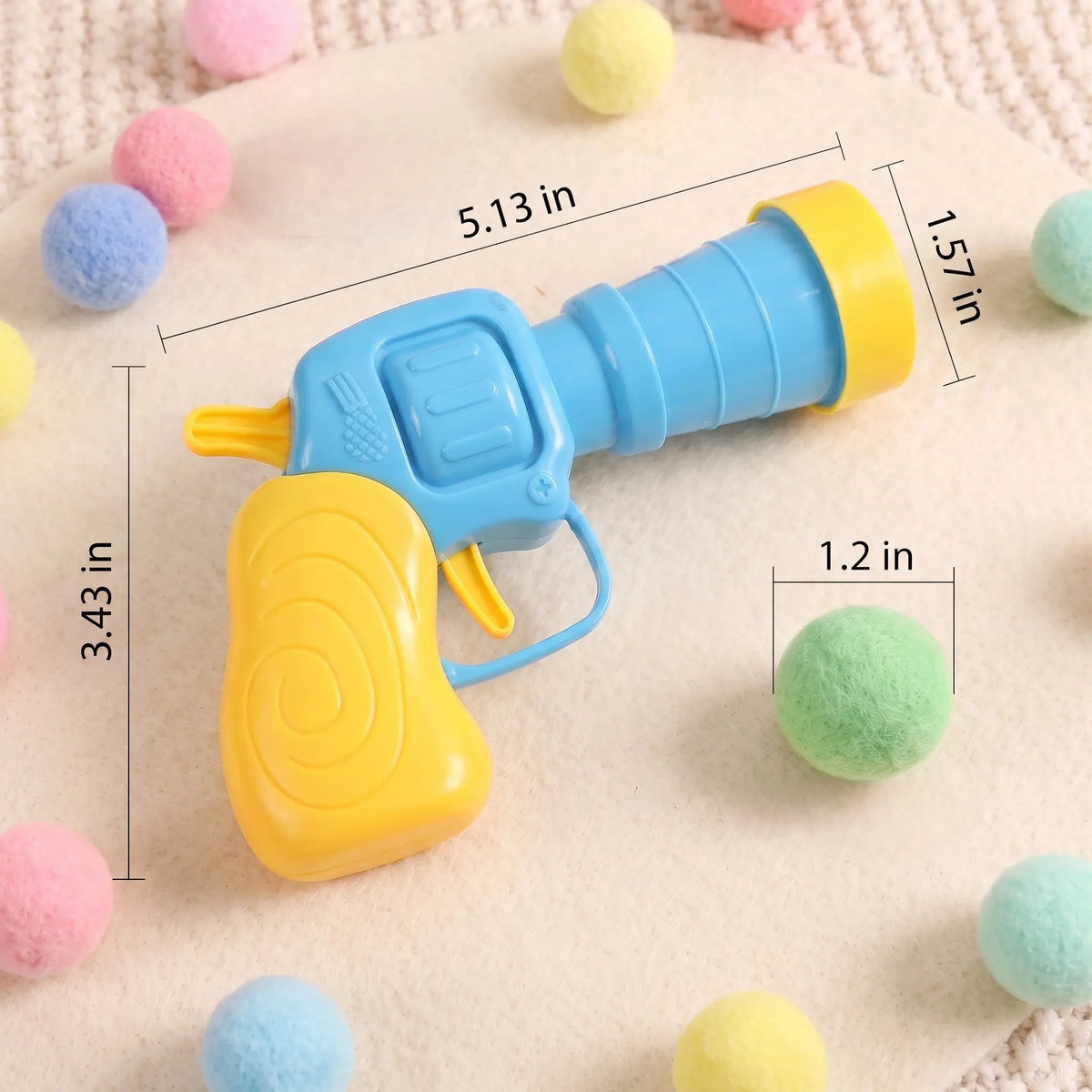 Universal Interactive Cat Toy Launcher Set with 30 Plush Balls - Manual Trigger, Durable and Battery-Free Indoor Chasing Game for Enhanced Bonding, Ideal Gift for Cats
