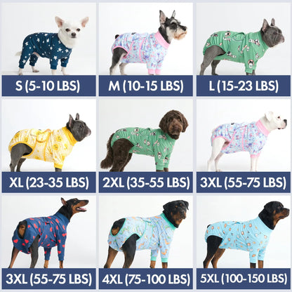 Spark Paws Dog Recovery Suit - Post-Surgery Onesie for Dogs, Anti-Lick Abdominal Wound Protector, Soft Alternative to Cone for Spay/Neuter Recovery, Donut Pattern, Size Small