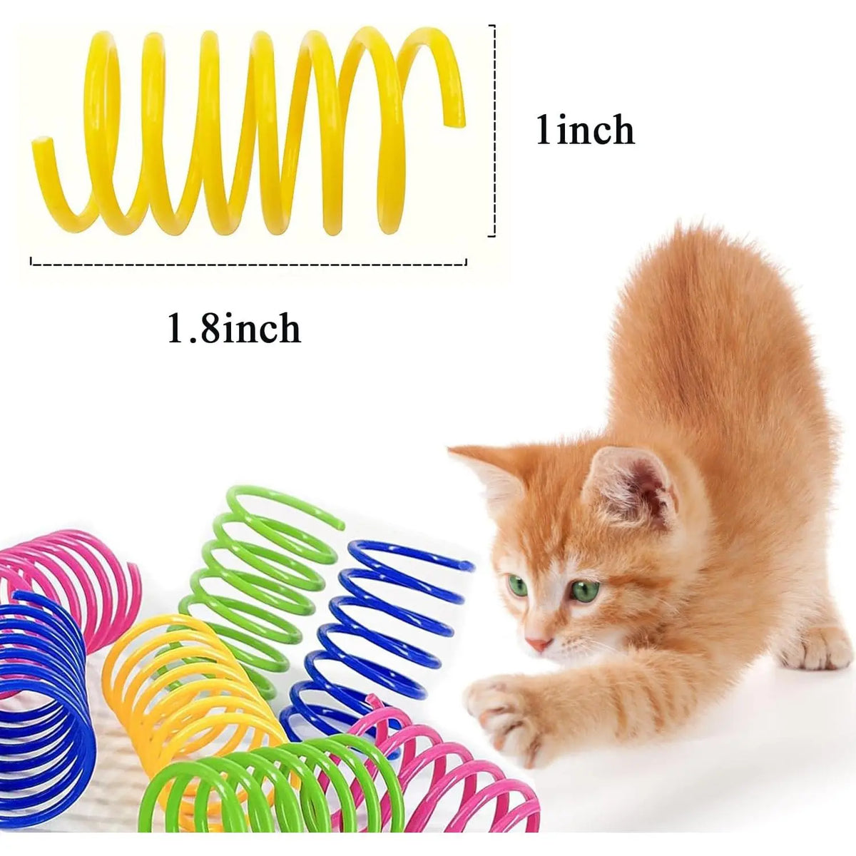 Interactive Indoor Cat Spring Toys - 12-Piece Engaging Bouncy Coil Set for Play and Stimulation