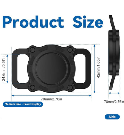 Premium Waterproof Airtag Holder for Dog Collars - Shockproof, Ultra-Durable Plastic and Silicone Protective Case
