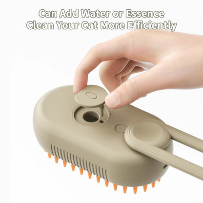 3-in-1 Self-Cleaning Steam Grooming Brush for Efficient Removal of Loose Undercoat in Long and Short Haired Pets