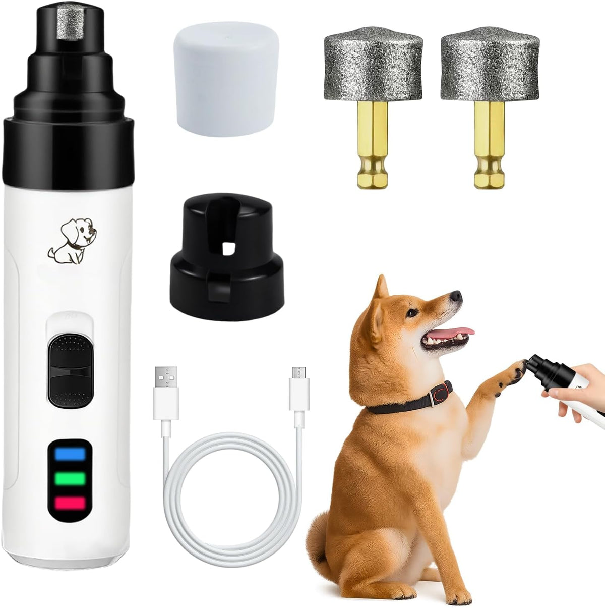 2026 Advanced Silent Dog Nail Clippers and Grinder - Painless Electric Pet Nail Trimmer for Cats and Dogs of All Breeds and Sizes
