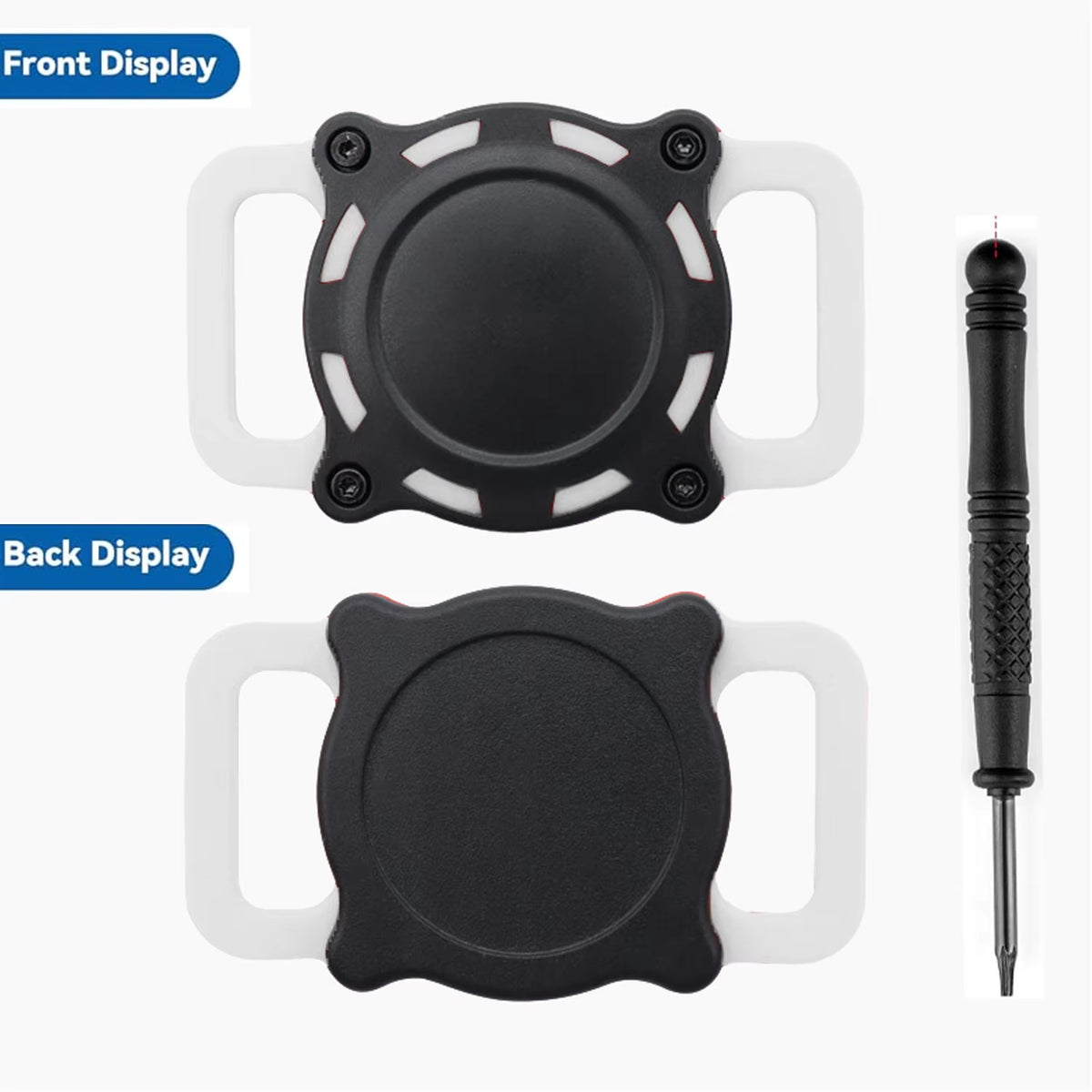 Premium Waterproof Airtag Holder for Dog Collars - Shockproof, Ultra-Durable Plastic and Silicone Protective Case