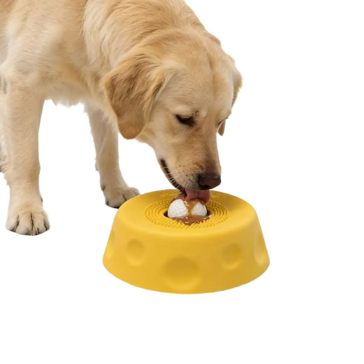 Pawpace Silicone Slow Feed Dog Bowl - 250ml No-Mess Design with Ball, Spatula Included, and 8 Suction Cups for Improved Mental Stimulation and Clean Feeding Experience