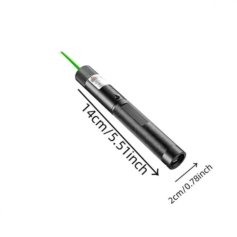 Rechargeable Green Laser Pointer and Line Light Flashlight for Presentations, Screen Projection, and Outdoor Use - Ideal for Office, Astronomy, Construction, and Pet Activities