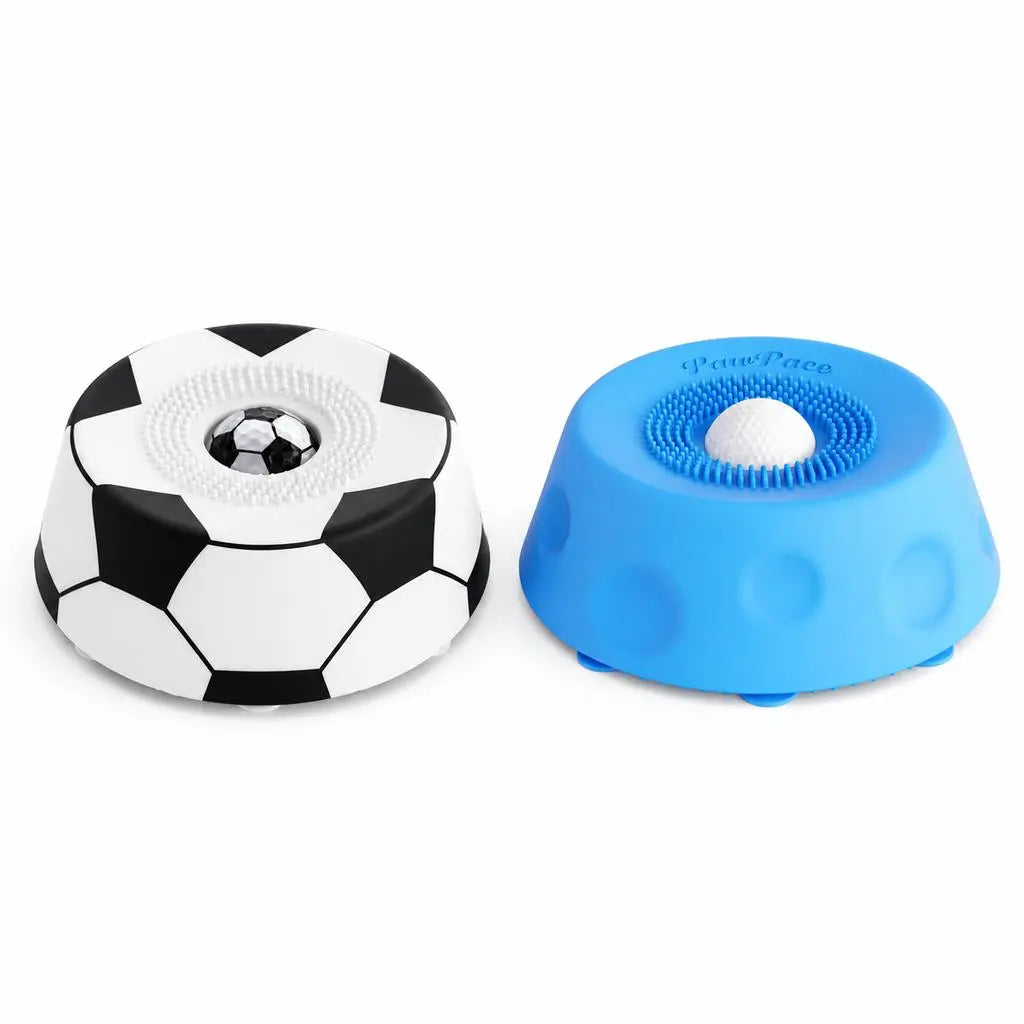 Pawpace Silicone Slow Feed Dog Bowl - 250ml No-Mess Design with Ball, Spatula Included, and 8 Suction Cups for Improved Mental Stimulation and Clean Feeding Experience