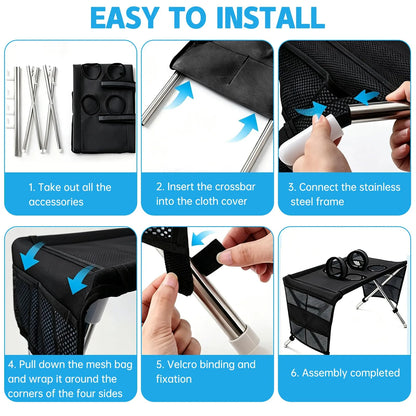 Pet Grooming Hammock for Small Dogs and Cats (Up to 22 lbs) - Stainless Steel Stand with Foldable Joint Protection Restraint for Grooming, Nail Trimming, and Bathing Care