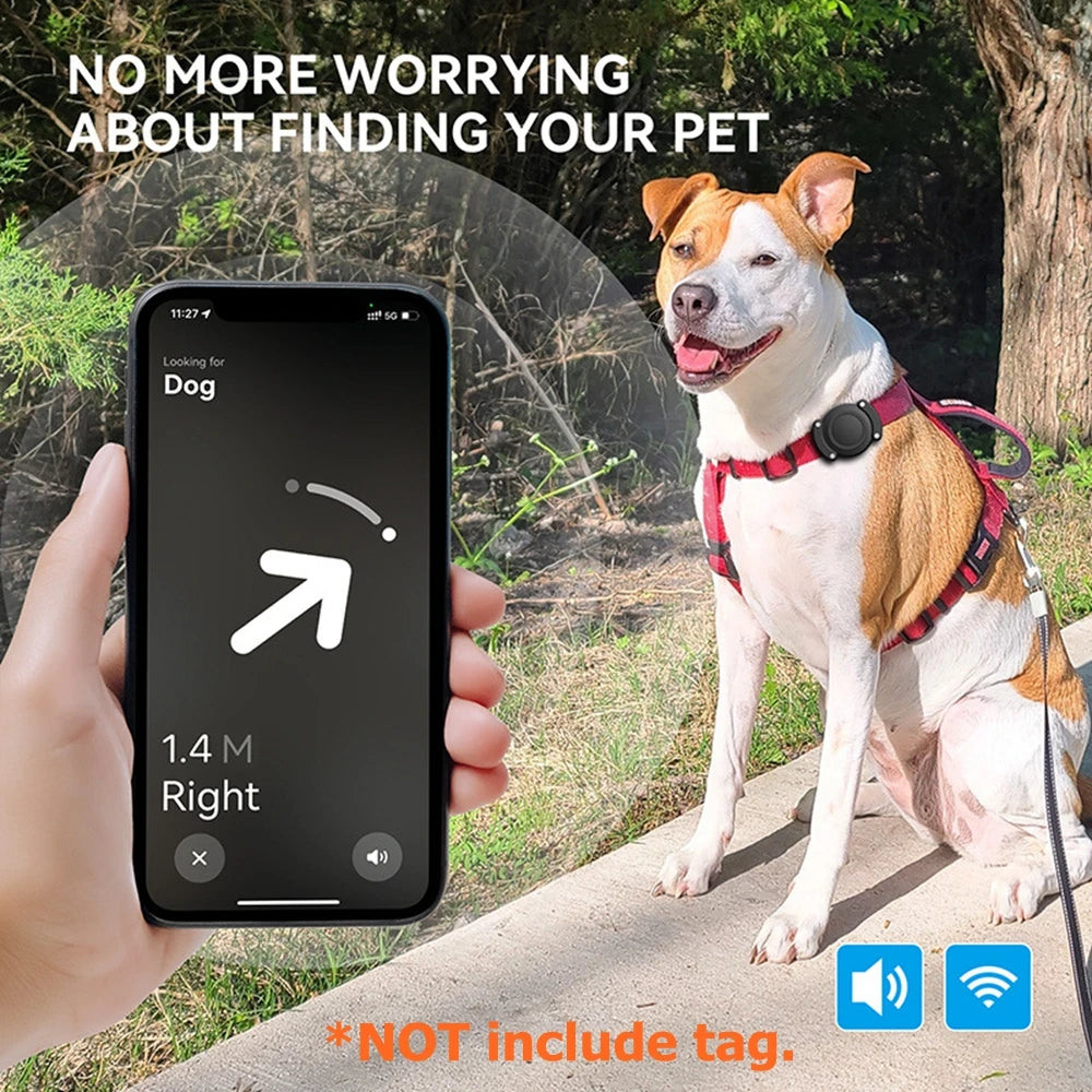 Waterproof and Dustproof Protective Case for Airtag GPS Tracker - Compatible Holder for Pet Collars (Dogs and Cats)