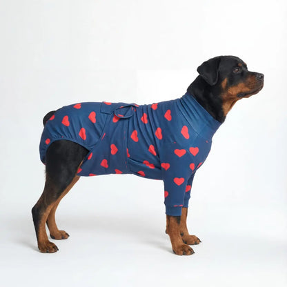 Spark Paws Dog Recovery Suit - Post-Surgery Onesie for Dogs, Anti-Lick Abdominal Wound Protector, Soft Alternative to Cone for Spay/Neuter Recovery, Donut Pattern, Size Small