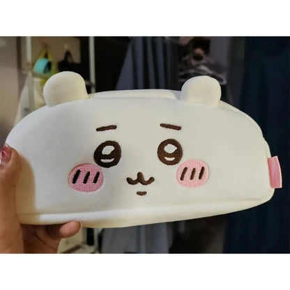 Large-Capacity Plush Pencil Case Featuring Cat, Rabbit, and Hamster Designs - Ideal Gift for Friends and Essential Desk Supplies for School and Office