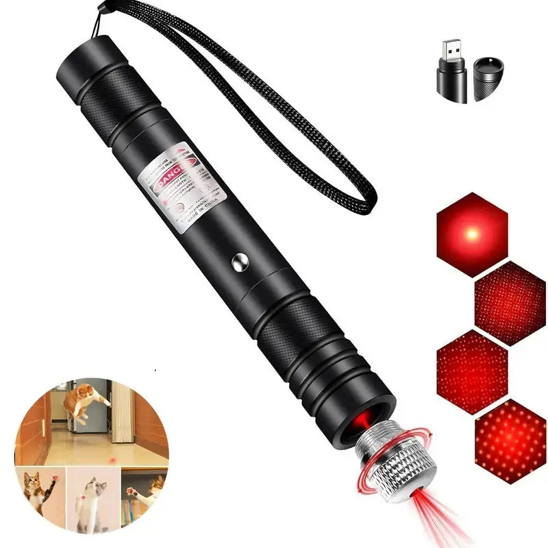 Rechargeable Green Laser Pointer and Line Light Flashlight for Presentations, Screen Projection, and Outdoor Use - Ideal for Office, Astronomy, Construction, and Pet Activities