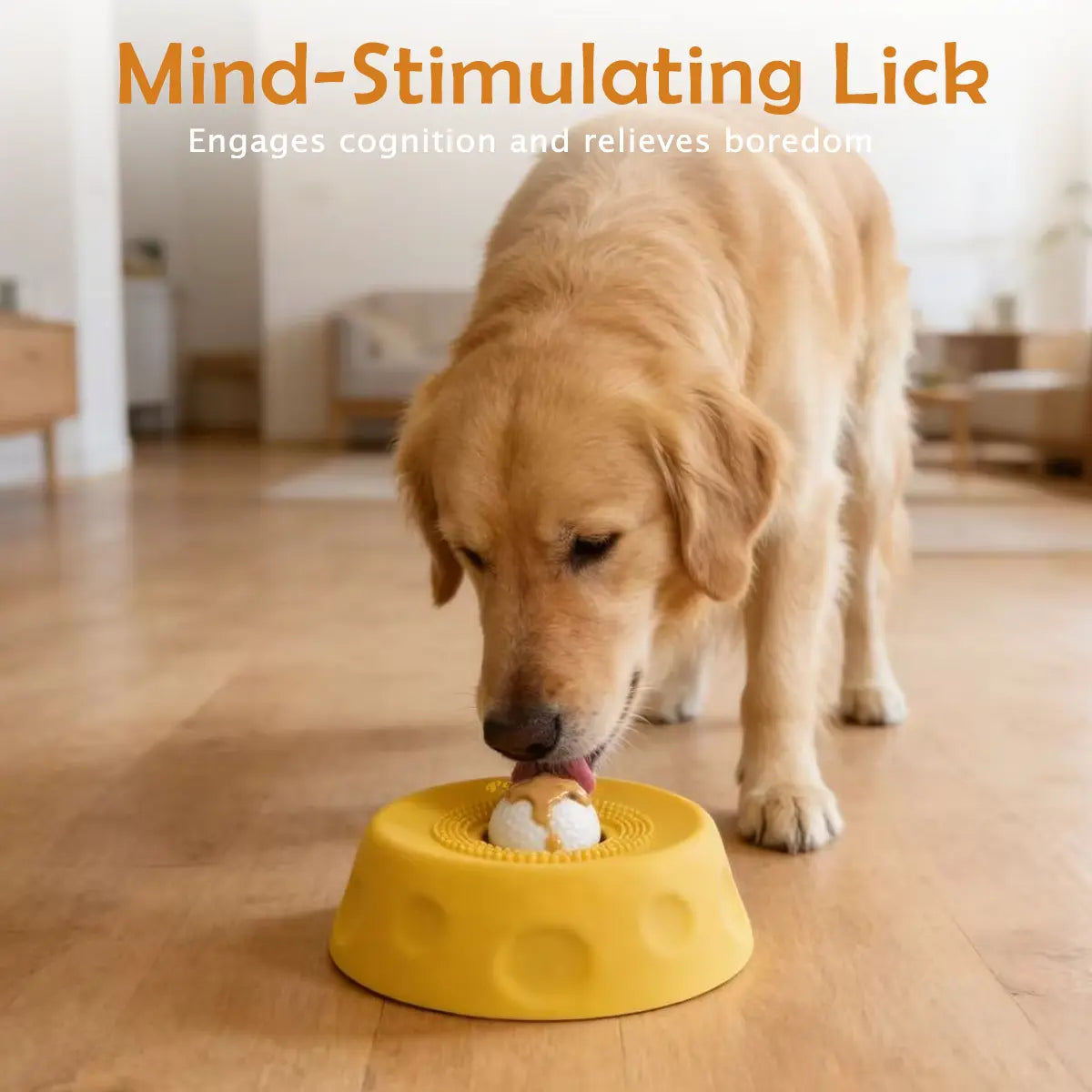 Pawpace Silicone Slow Feed Dog Bowl - 250ml No-Mess Design with Ball, Spatula Included, and 8 Suction Cups for Improved Mental Stimulation and Clean Feeding Experience