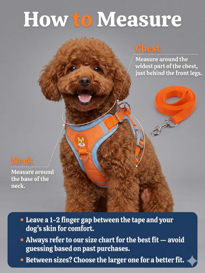 Adjustable Pet Harness and Leash Set - Soft Suede Vest with Durable Reflective Features for Tangle-Free Walking, Perfect for Daily and Nighttime Outdoor Activities