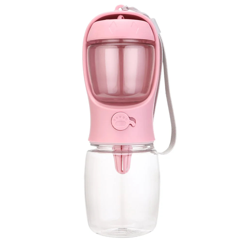 Pets Dog Water Bottle Portable Food Grade Material Dog Cat Travel Pet Water Cup Bottle with Food Dispenser Puppy Water Bottle