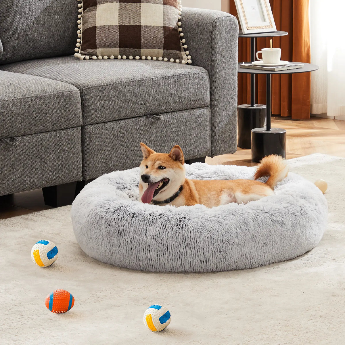 Sweetcrispy Contemporary Orthopedic Memory Foam Pet Bed for Large Dogs with 3-Sided Bolsters - 20"L x 24"W x 8"Th, Pressure Relief, Supportive Design, Washable Cover, Non-Slip Base, Waterproof