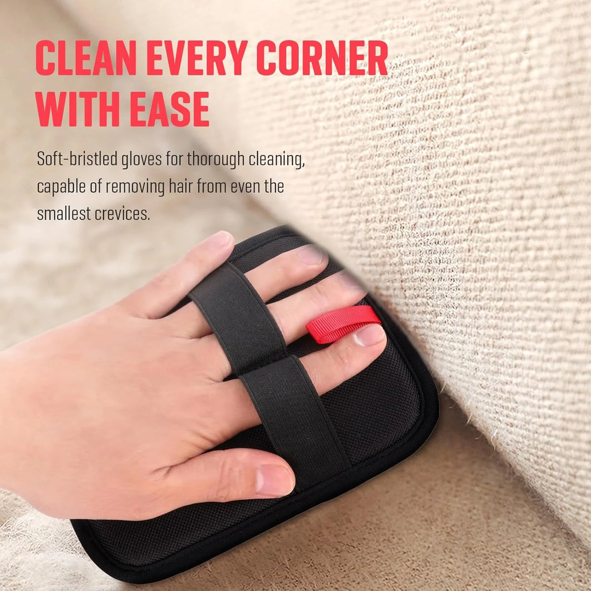 Pet Hair Removal Glove, Newly Upgraded Reusable Electrostatic Pet Hair Gloves, Pet Hair Remover Tool for Clothing, Couch, Carpet, Car Seat-1 Pcs