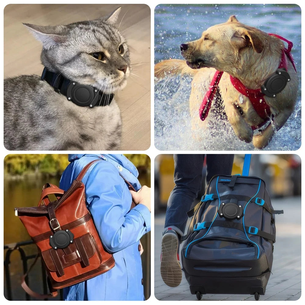 Waterproof and Dustproof Protective Case for Airtag GPS Tracker - Compatible Holder for Pet Collars (Dogs and Cats)