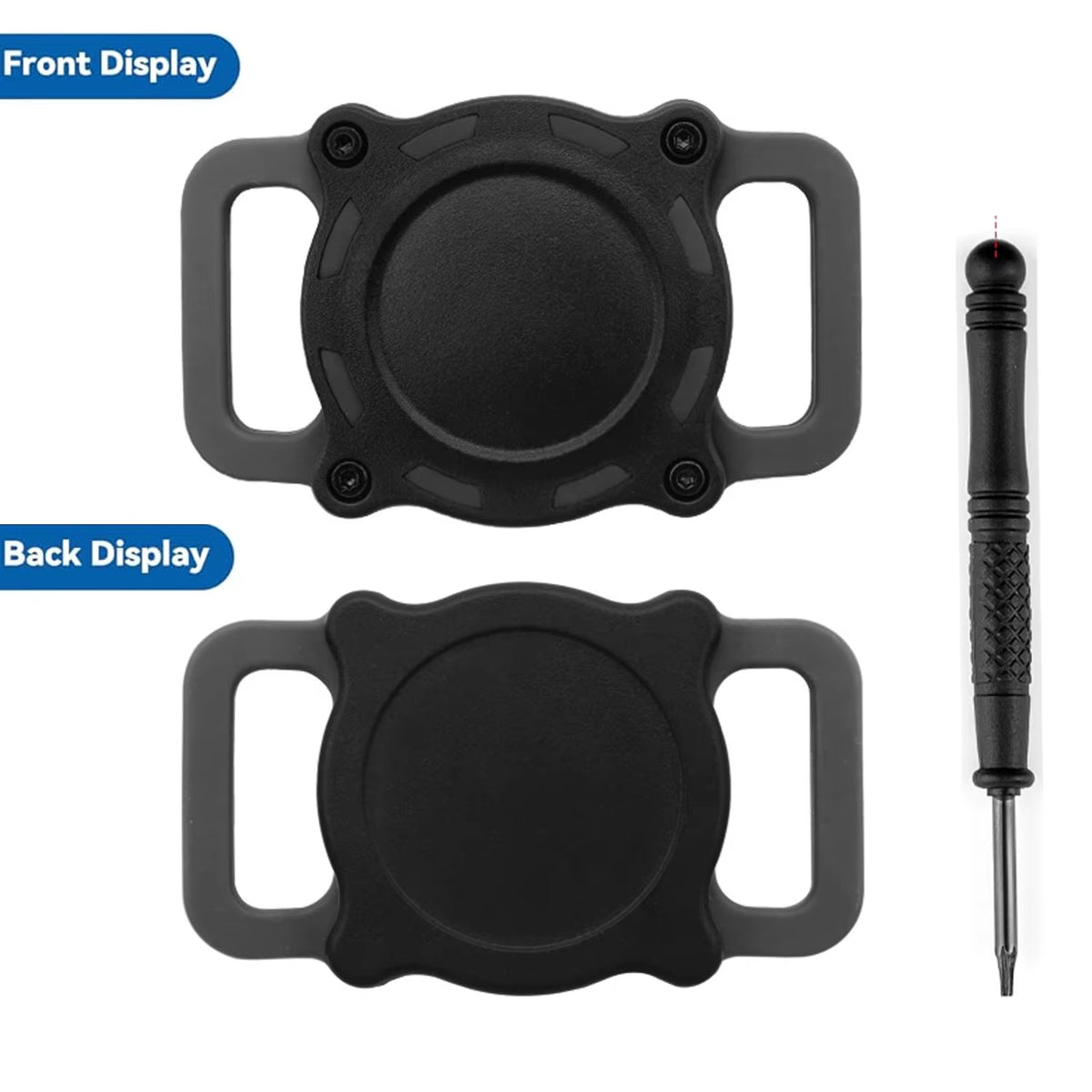 Premium Waterproof Airtag Holder for Dog Collars - Shockproof, Ultra-Durable Plastic and Silicone Protective Case