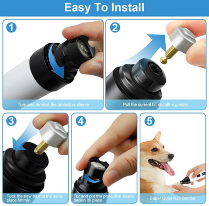 2026 Advanced Silent Dog Nail Clippers and Grinder - Painless Electric Pet Nail Trimmer for Cats and Dogs of All Breeds and Sizes