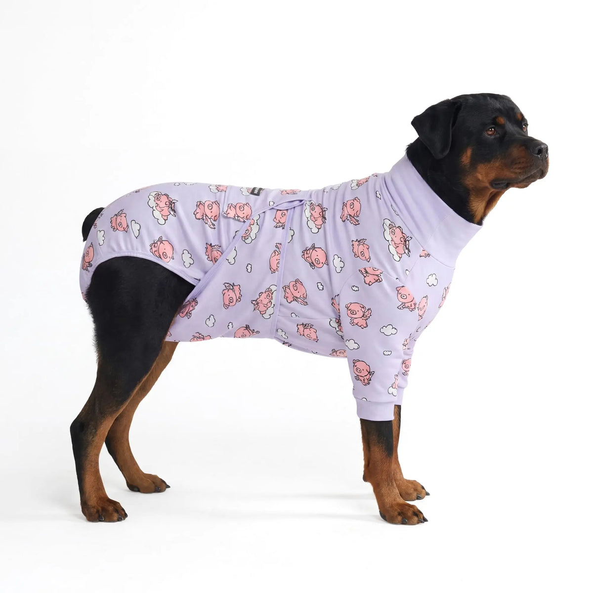 Spark Paws Dog Recovery Suit - Post-Surgery Onesie for Dogs, Anti-Lick Abdominal Wound Protector, Soft Alternative to Cone for Spay/Neuter Recovery, Donut Pattern, Size Small