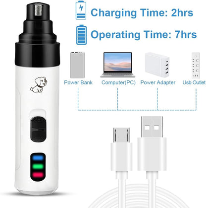 2026 Advanced Silent Dog Nail Clippers and Grinder - Painless Electric Pet Nail Trimmer for Cats and Dogs of All Breeds and Sizes