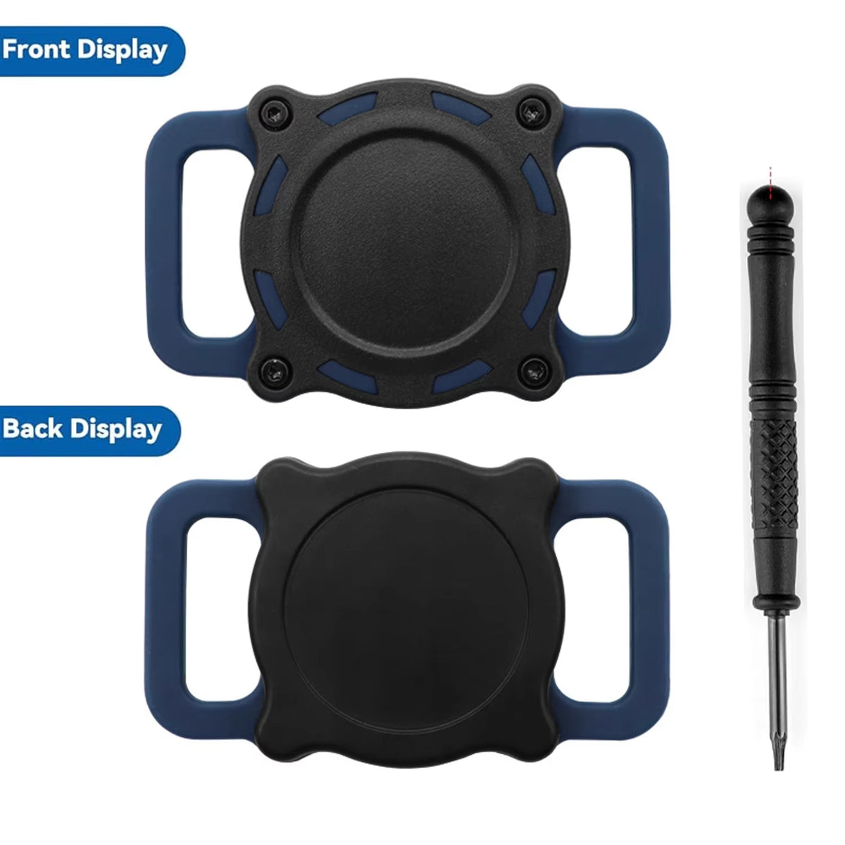 Premium Waterproof Airtag Holder for Dog Collars - Shockproof, Ultra-Durable Plastic and Silicone Protective Case