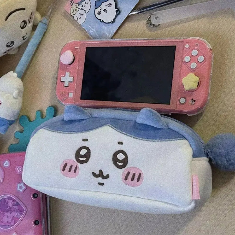 Large-Capacity Plush Pencil Case Featuring Cat, Rabbit, and Hamster Designs - Ideal Gift for Friends and Essential Desk Supplies for School and Office